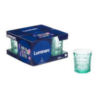 Набор низких стаканов 300мл 4шт Luminarc Dallas Бирюзовый O0133