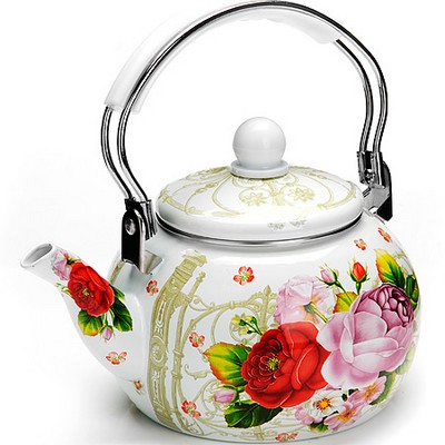 Чайник эмалированный 2.5л Mayer&Boch Цветы MB-26494