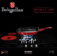 Сковорода гриль 28см Berlinger Haus Black-burgundy Metallic Line BH-6099