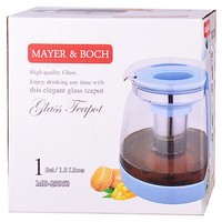 Чайник заварочный стеклянный 1.8л черный Mayer&Boch MB-29953