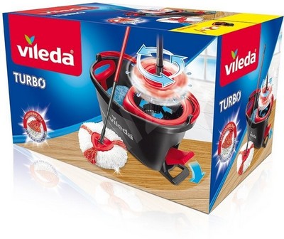 Набор для уборки (швабра + ведро с педальным отжимом) Vileda Turbo 151153