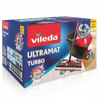 Набор для уборки (швабра с телескопической ручкой+ведро педальным отжимом) Vileda Ultramat Turbo 163425
