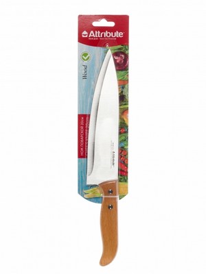 Кухонный нож поварской 20см Attribute Wood AKW028
