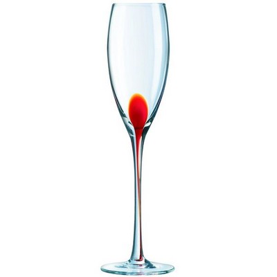 Набор фужеров для шампанского 220мл 4шт Luminarc Drip Red C9260
