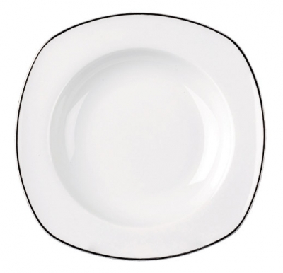 Суповая тарелка 21см Domenik Quadro Platinum DM1903