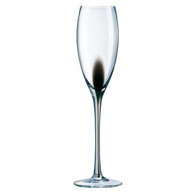 Набор фужеров для шампанского 220мл 4шт Luminarc Drip Black E2203