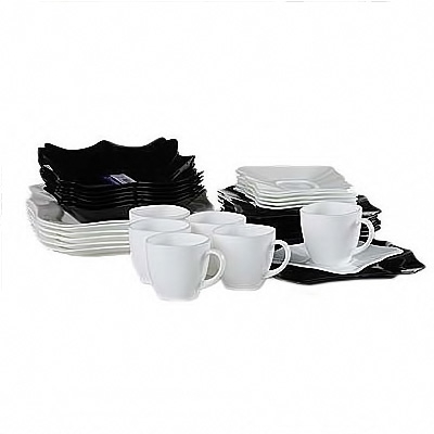 Столовый сервиз 30 предметов Luminarc Authentic Mix Black&White E6199