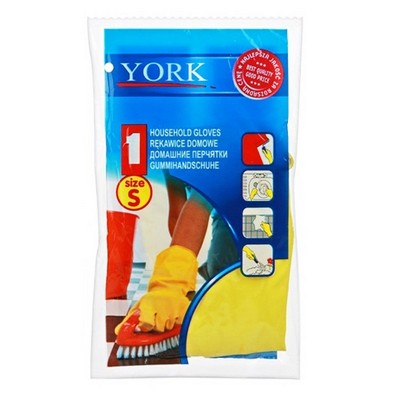 Перчатки резиновые S пара York G92030