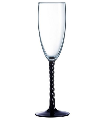 Набор фужеров для шампанского 170мл 3шт Luminarc Authentic Black H5658