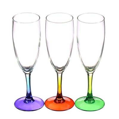 Набор фужеров для шампанского 170мл 3шт Luminarc Duos Color H8372