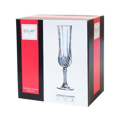 Набор фужеров для шампанского 140мл 6шт Eclat Cristal d'Arques Longchamp L7553