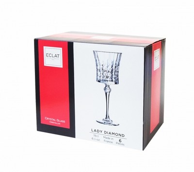 Набор фужеров для вина 190мл 6шт Eclat Cristal d'Arques Lady Diamond L9744