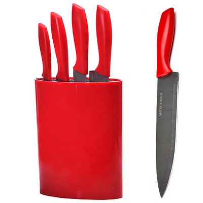 Набор кухонных ножей 4 предмета + подставка Mayer&Boch MB-29656