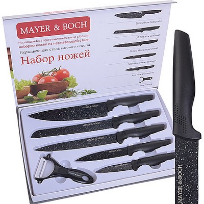 Набор кухонных ножей из нержавеющей стали 6 предметов Mayer&Boch MB-30522