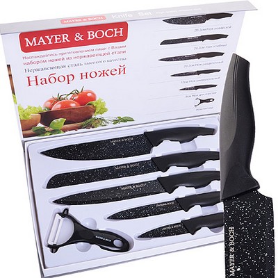 Набор кухонных ножей из нержавеющей стали 6 предметов Mayer&Boch MB-30523