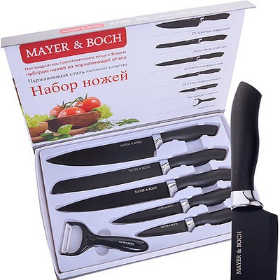 Набор кухонных ножей из нержавеющей стали 6 предметов Mayer&Boch MB-30525