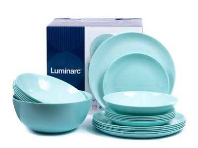 Столовый сервиз 19 предметов Luminarc Diwali Light Turquoise P2947