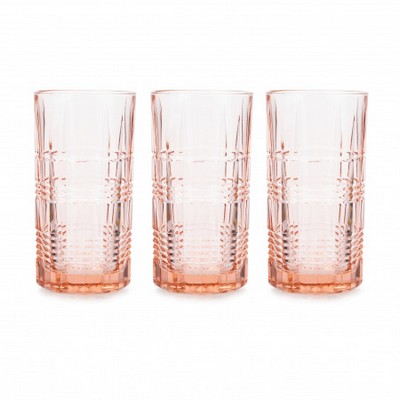 Набор высоких стаканов 380мл 3шт Luminarc Dallas Pink Q2888