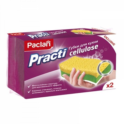 Губки для кухни 2шт Paclan Practi Cellulose SPK409180