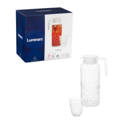 Набор питьевой 7 предметов Luminarc Cheqs V2281