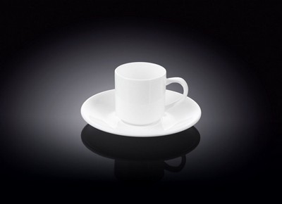 Чашка кофейная 90мл + блюдце Wilmax WL993007/AB